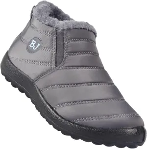 Womens Winter Snow Boots Ankle Booties Warm Fur Lined Waterproof Insulated Slip On Outdoor Shoes Anti-Slip Sneaker