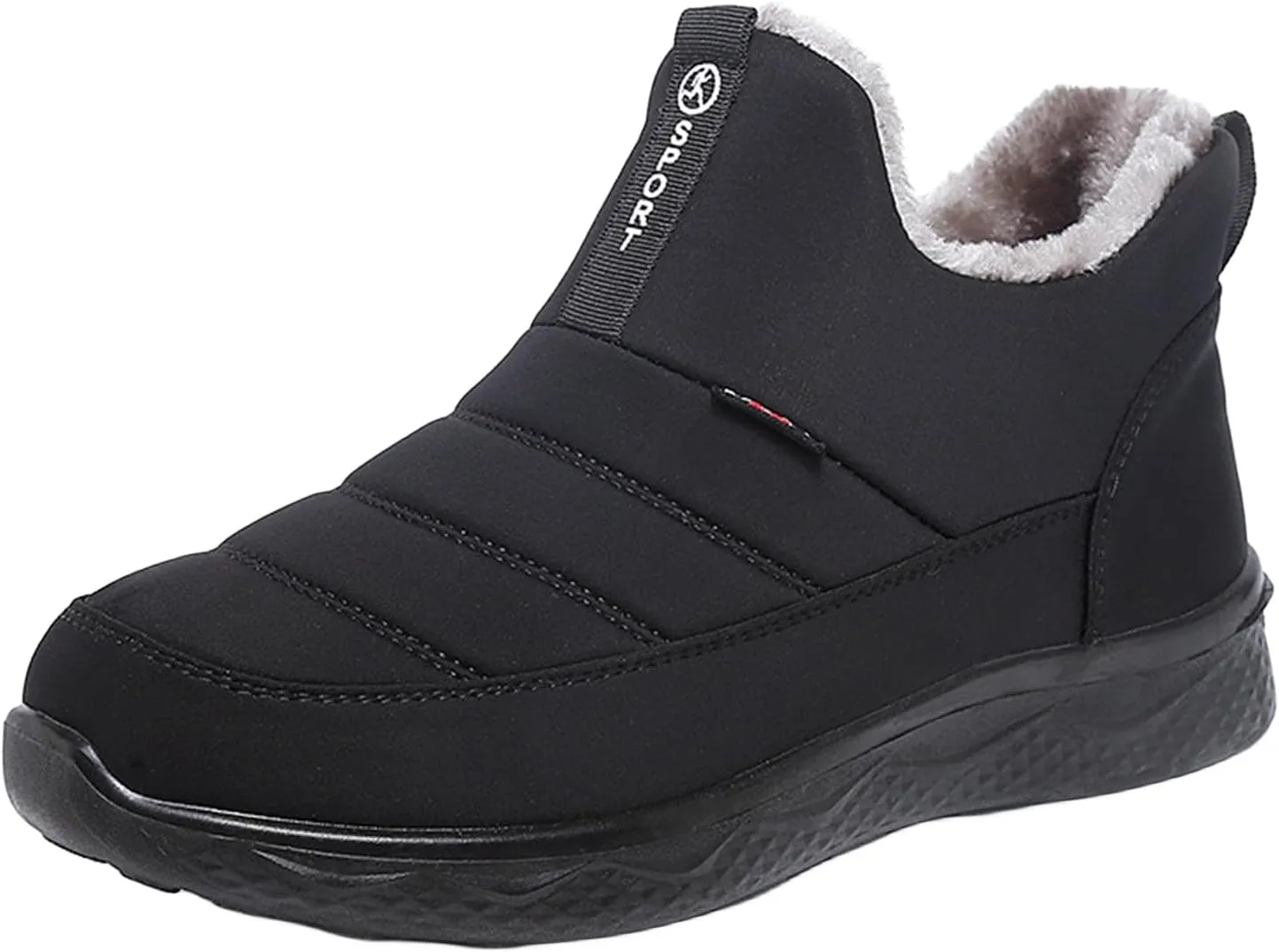 Womens Winter Snow Boots Ankle Booties Warm Fur Lined Waterproof Insulated Slip On Outdoor Shoes Anti-Slip Sneaker
