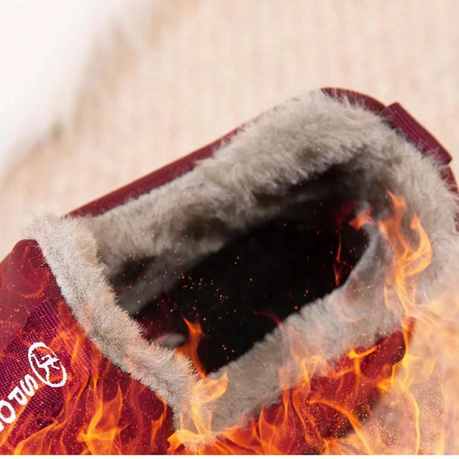 Womens Winter Snow Boots Ankle Booties Warm Fur Lined Waterproof Insulated Slip On Outdoor Shoes Anti-Slip Sneaker
