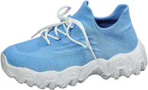 ZSpzx 2025 Summer Lace Up Low Top Slip On Sneakers, Women's Comfortable Breathable Knitted Sneakers, Casual Walking Shoes for Women,Lightweight Mesh Running Shoes,Women's Mesh Orthopedic Sneakers