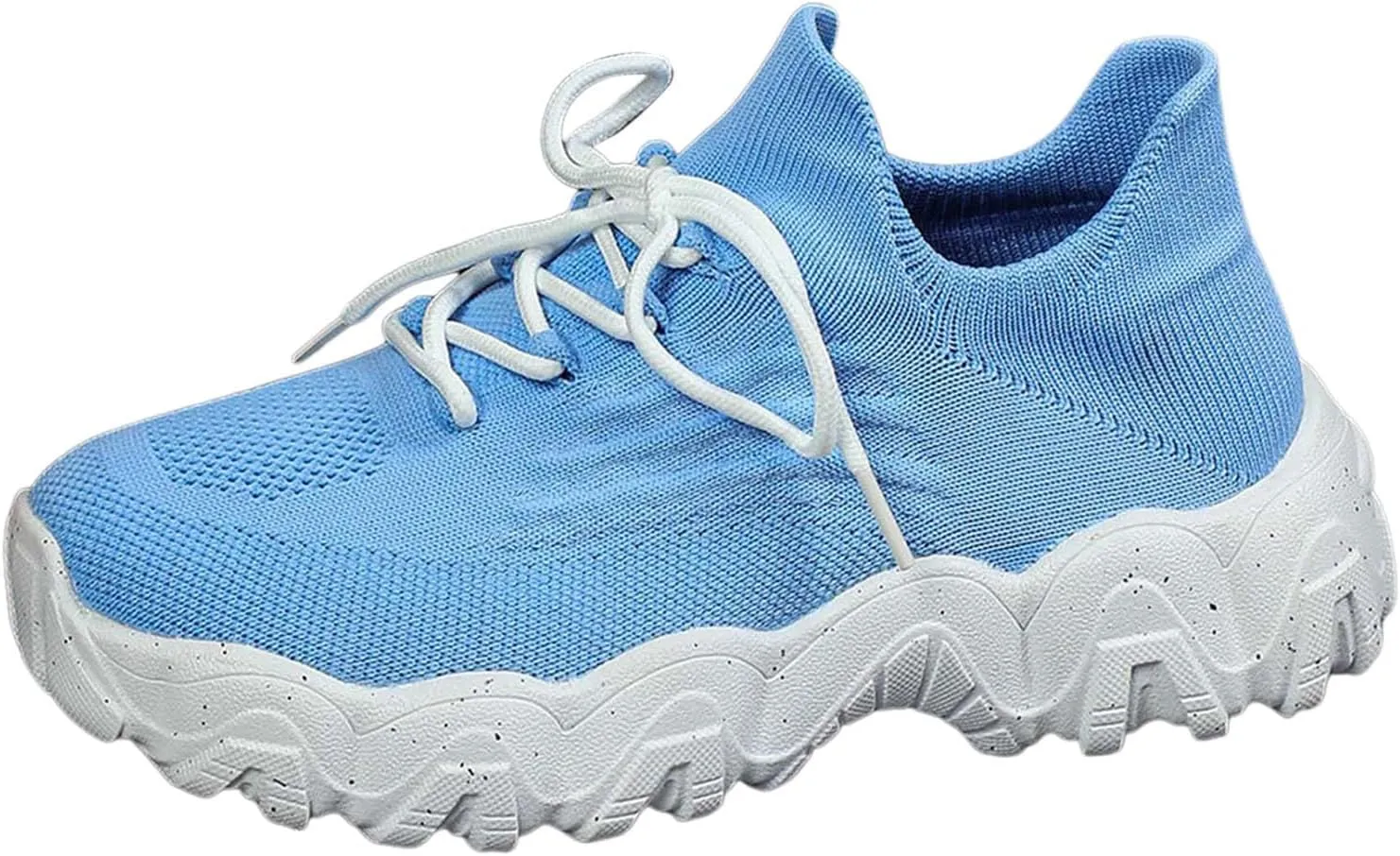 ZSpzx 2025 Summer Lace Up Low Top Slip On Sneakers, Women's Comfortable Breathable Knitted Sneakers, Casual Walking Shoes for Women,Lightweight Mesh Running Shoes,Women's Mesh Orthopedic Sneakers