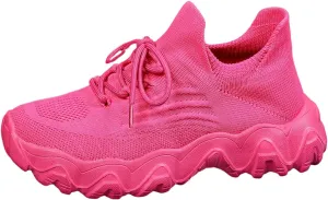 ZSpzx Women's Comfortable Breathable Knitted Sneakers, 2025 Summer Lace Up Low Top Slip On Sneakers, Casual Walking Shoes for Women,Lightweight Mesh Running Shoes,Women's Mesh Orthopedic Sneakers