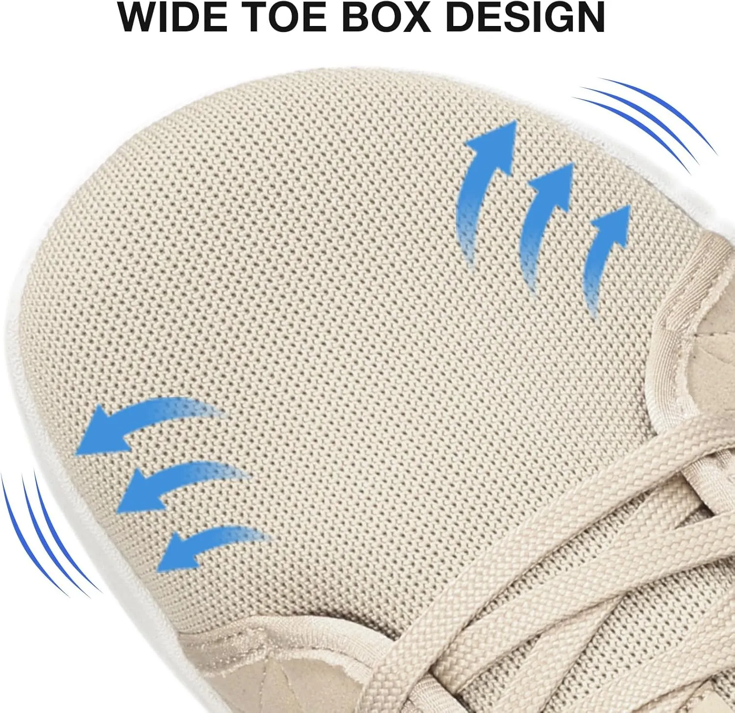 ZVC Barefoot Shoes Men Wide Toe Box Shoes Knitted Zero Drop Sole Sneakers for Mens Minimalist Footwear