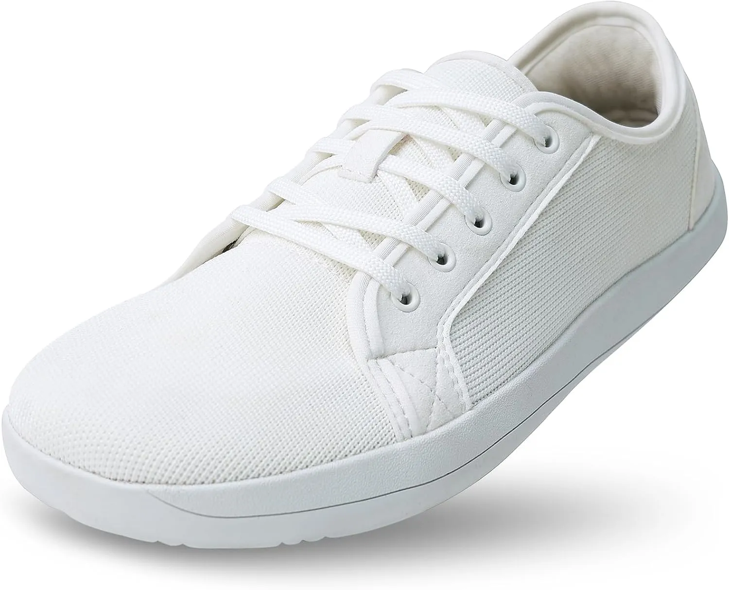 ZVC Barefoot Shoes Men Wide Toe Box Shoes Knitted Zero Drop Sole Sneakers for Mens Minimalist Footwear